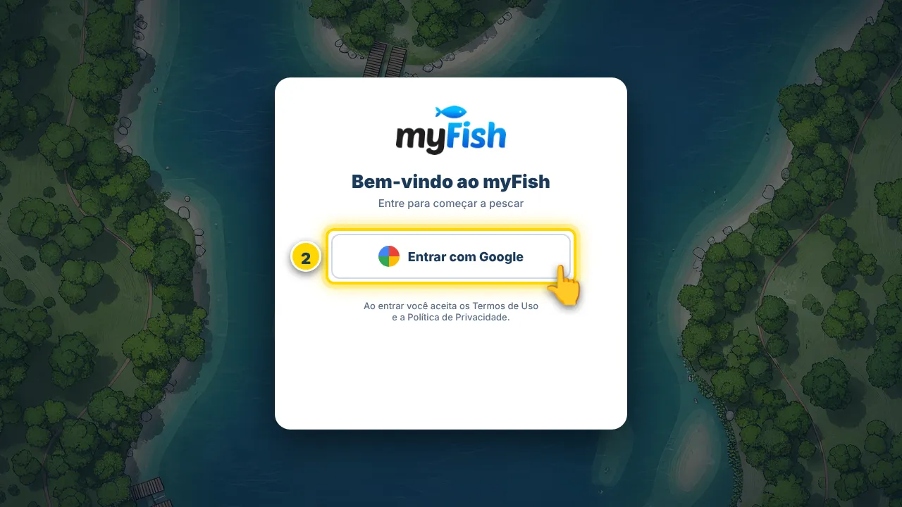 Entre com a sua conta Google