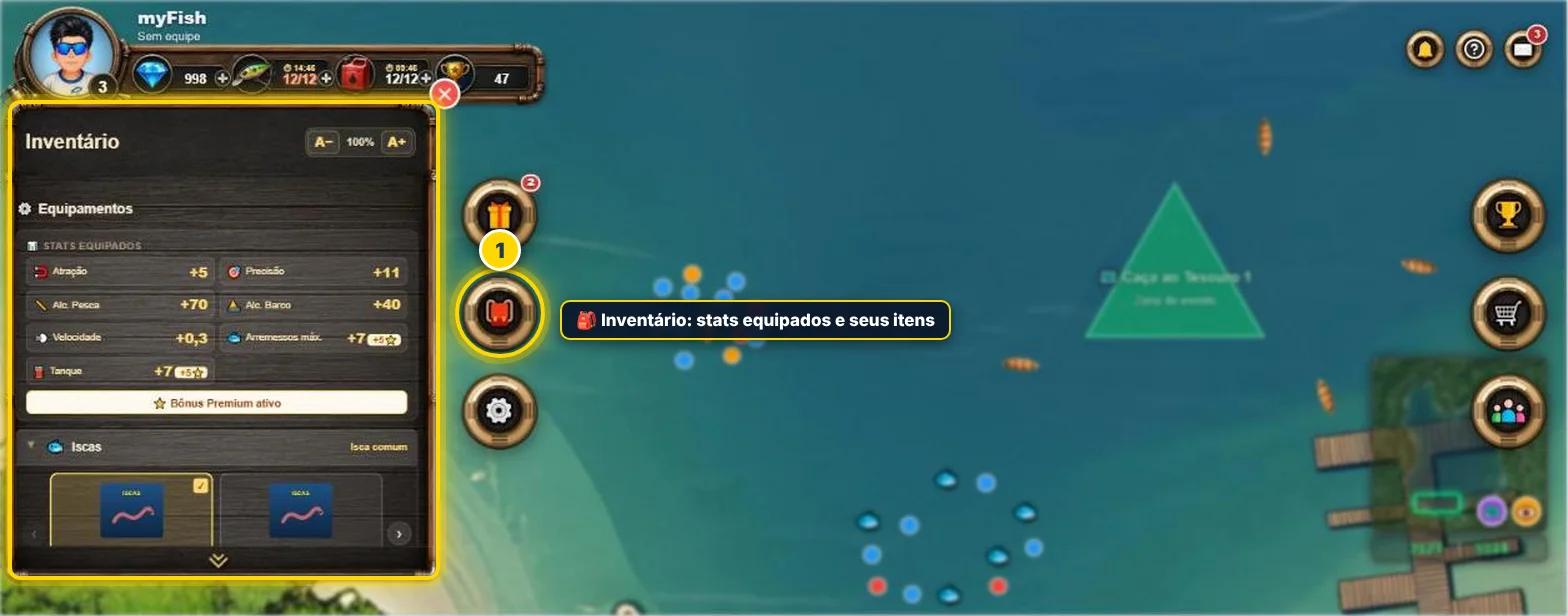 Abra o Inventário